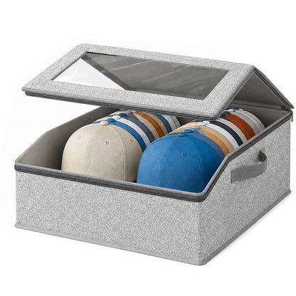Wotendy Hat Storage for Baseball Caps, Holds Up to 24 Caps, Grey
