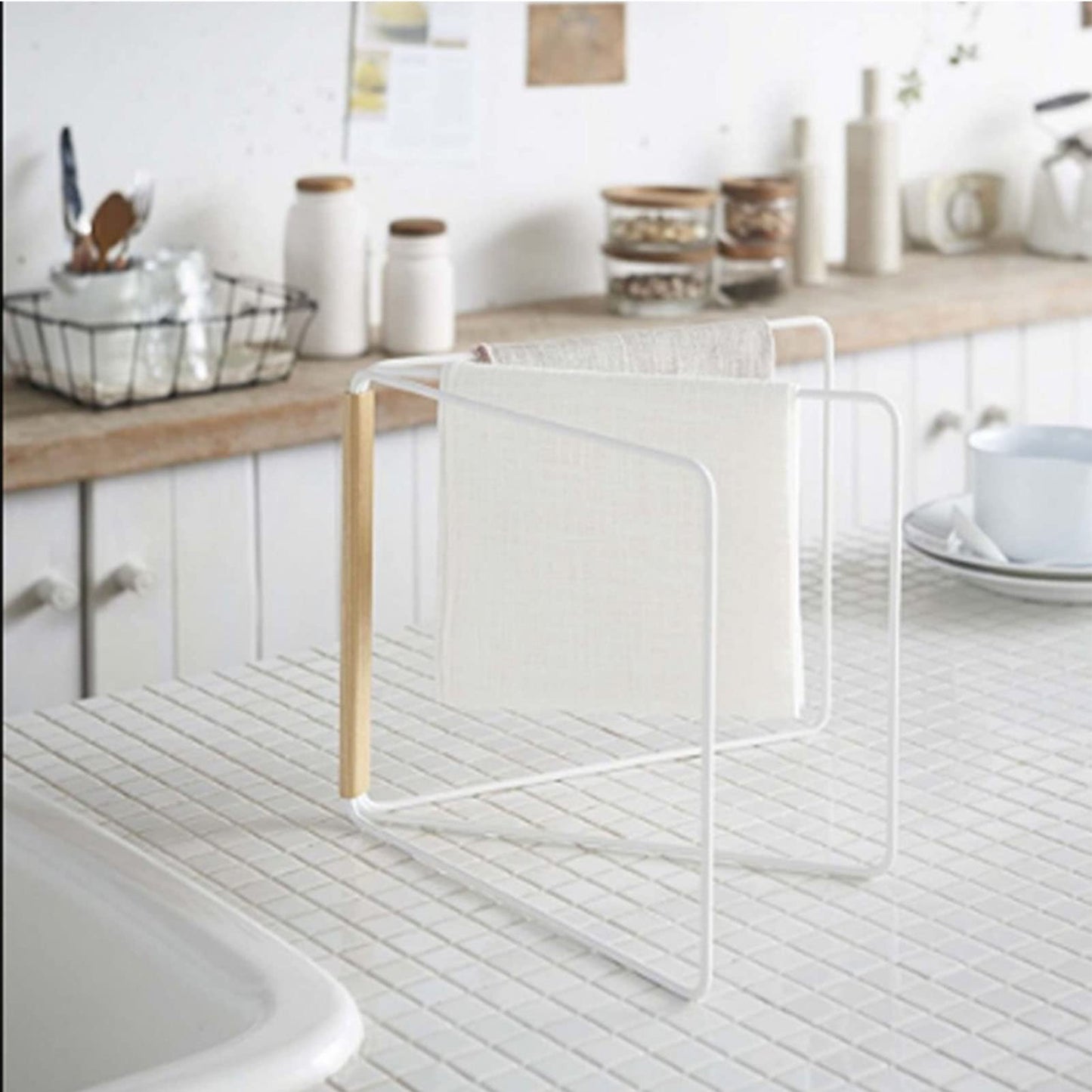 Washcloth Holder Dish Rag Cloth Holder 3 Arms Folding Towel Drying Rack