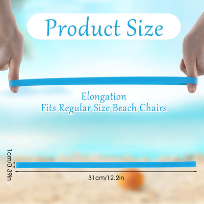 HJZHII 6 Pcs Beach Towel Bands, Silicone Towel Clips for Cruise Chairs