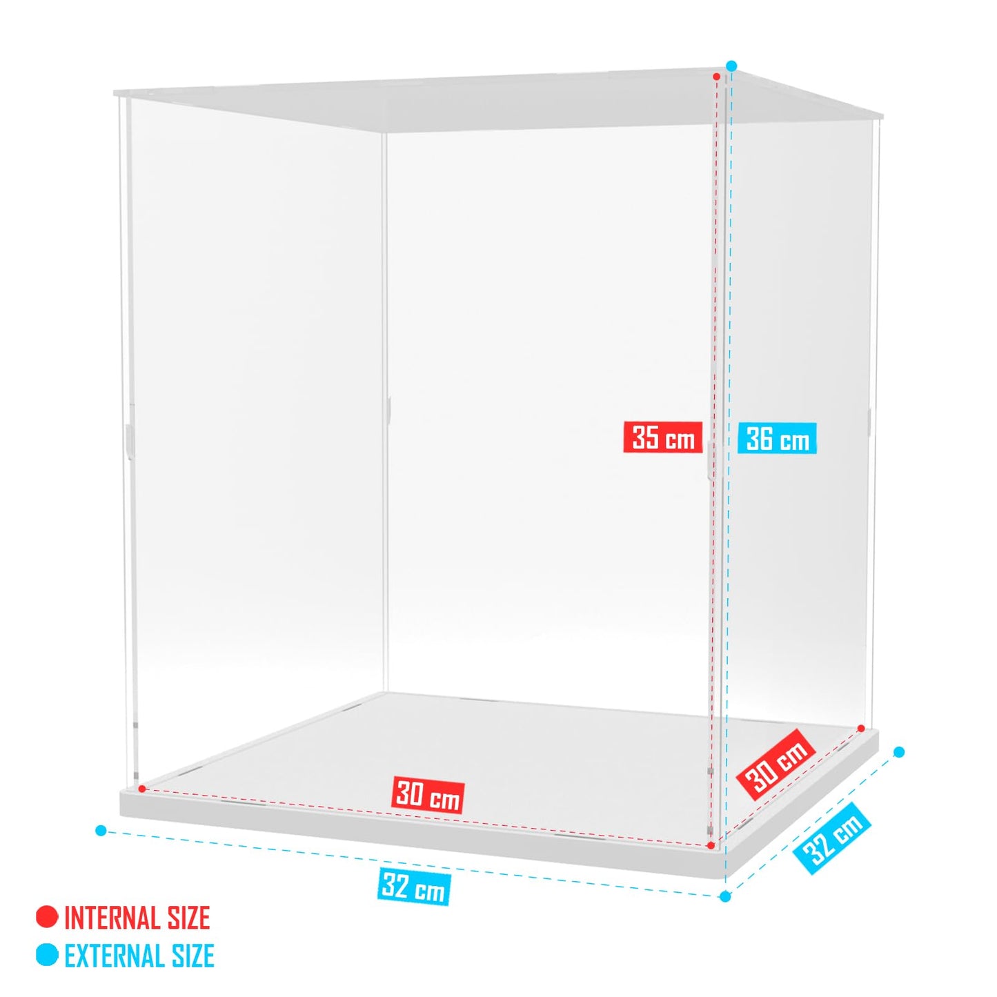 Nynelly Acrylic Display Case for Lego Modular Buildings for Models Figures - Assemble Dustproof Thickened Clear Display Box Cabinet