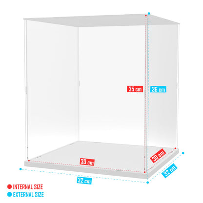 Nynelly Acrylic Display Case for Lego Modular Buildings for Models Figures - Assemble Dustproof Thickened Clear Display Box Cabinet