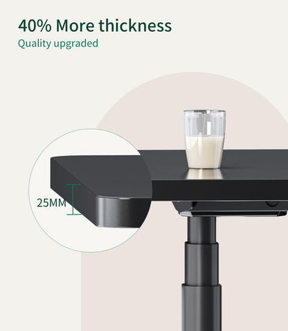 MAIDeSITe Table Top,Desktop for Height Adjustable Electric Standing Desk,Black,140 * 70 * 2.5 cm