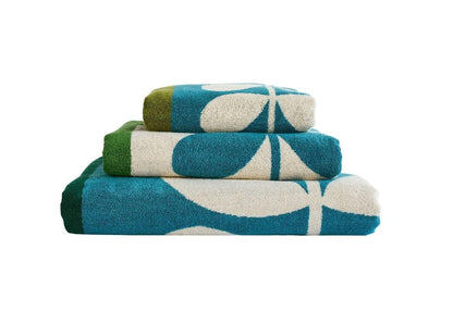 Orla Kiely Bathroom Towel Stem Check Willow - Bath Towel 125 x 70cm