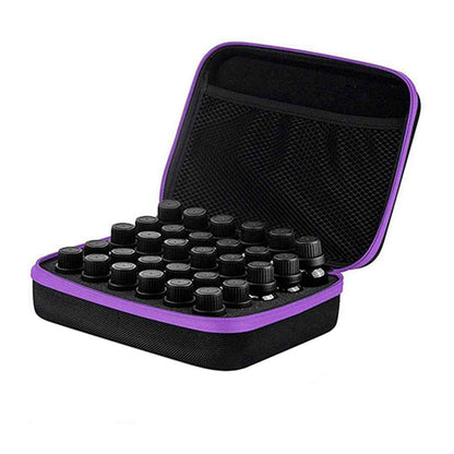 30 Bottles Capacity 10ml 15ml Essential Oils Holder Traveling EVA Carrying Case Storage Box Organizer w/Label Stickers + Bottle Opener
