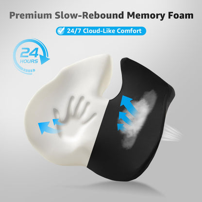 BRO Extra Large Coccyx Cushion with Cooling Cover for Tailbone Pain Relief