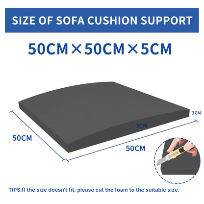 Lanswood Sofa Cushion Support for Sagging Seat 50 x 50cm High-Density Foam