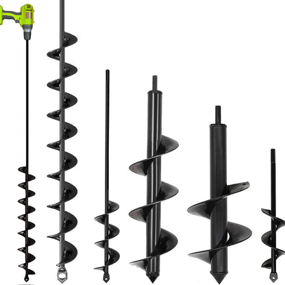 SYITCUN 5 Set Auger Drill Bit for Planting,Heavy Duty Garden Auger Spiral Drill Bit Bulb Planter Tool for Planting Bedding Plants,Universal for