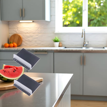 2Pcs Black Kitchen Sink Squeegee Cleaner Countertop Brush Wiper Vegetable Cleaning Brush Wiper Home Kitchen Tool Accessories Household Squeegees