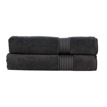 Christy Supreme Hygro 2 Bath Sheets Set | Graphite Dark Grey | 100% Luxury Supima Cotton | Ultra Soft | Super Absorbent | 650GSM