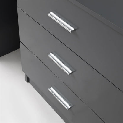 Timber Art Design UK Rio Costa 3 Drawer Bedroom Chest of Drawers with Chrome Metal Handles & Runners Storage Organiser Unit for Hallway Living Room
