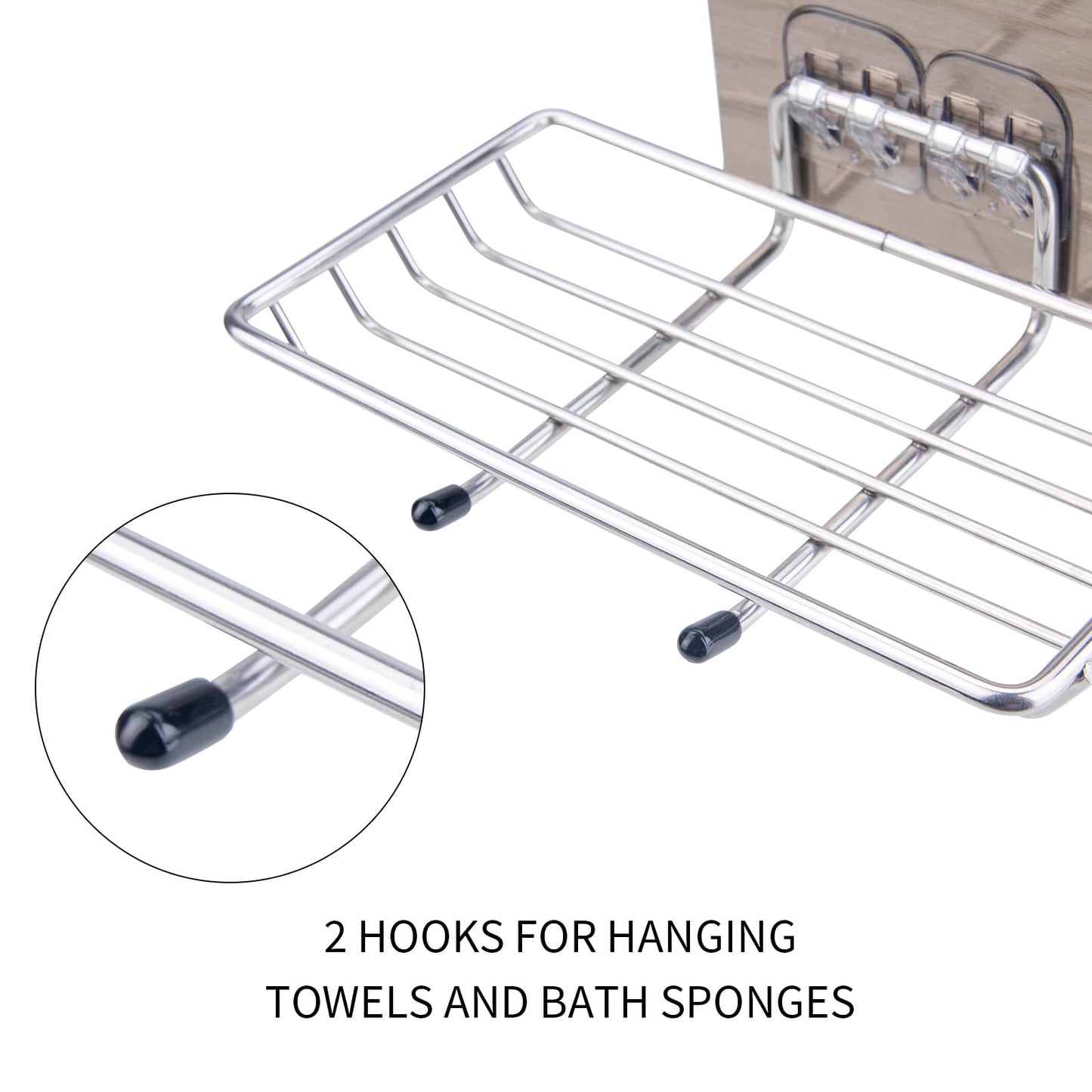 2 Pack Self Adhesive Bar Soap Dish Holder,Stainless Steel Wall Mounted,Waterproof,Drill-Free Soap Tray For Shower Bathroom Kitchen, Silver