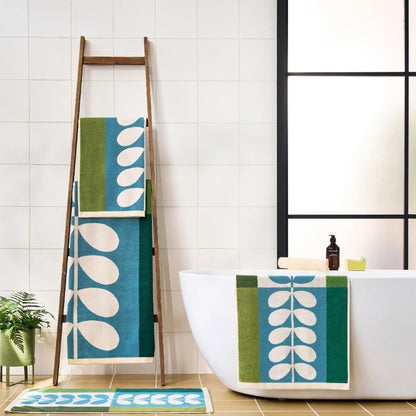 Orla Kiely Bathroom Towel Stem Check Willow - Bath Towel 125 x 70cm