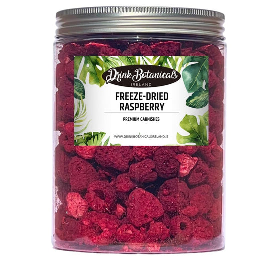 Drink Botanicals Ireland Natural Freeze Dried Whole Raspberries. 100 + Servings. (90g) - for Garnishing Cocktails, Baking, Cakes, Yogurts, Granola &
