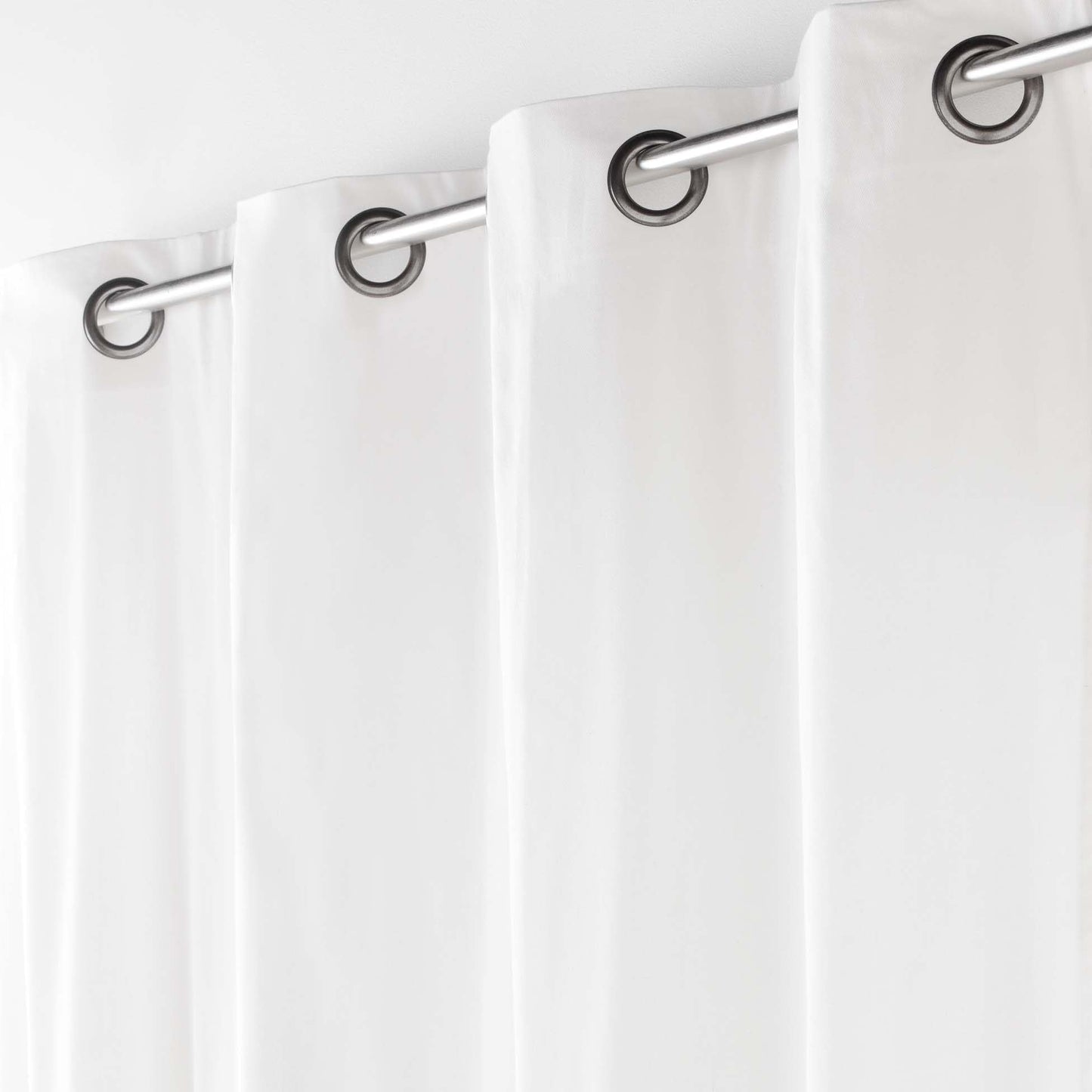 Douceur d'Intérieur Twily Eyelet Curtain 135 x 180 cm White Cotton Recycled Polyester