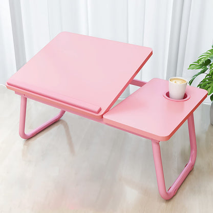 Laptop Desk, Laptop Bed Table with Foldable Legs & Cup Slot, Reading Holder Notebook Stand Breakfast Bed Tray Book Holder for Sofa, Bed, Terrace