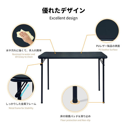 BOOSDEN Foldable Table, Folding Tables for Indoor and Outdoor Use, 3.1 x 1.5 ft Card Table, Collapsible Design, Lightweight and Durable, Fold Up