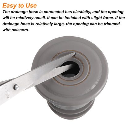 sourcing map Drain Pipe Seal Ring, Silicone Ring Washing Machine Sealing Plug, Anti-Odor Floor Drain Plug Sewer Pipe Seal Ring Sealing Cover for