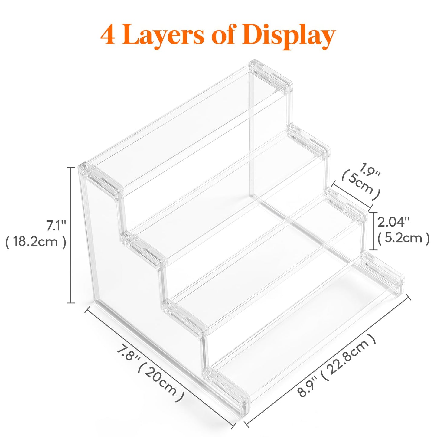 Lifewit Perfume Stand Organiser, 4 Tier Clear Plastic Fragrance Storage for Vanity, Makeup Cosmetics Skincare Aftershave Holder Desktop