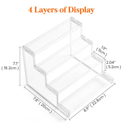 Lifewit Perfume Stand Organiser, 4 Tier Clear Plastic Fragrance Storage for Vanity, Makeup Cosmetics Skincare Aftershave Holder Desktop
