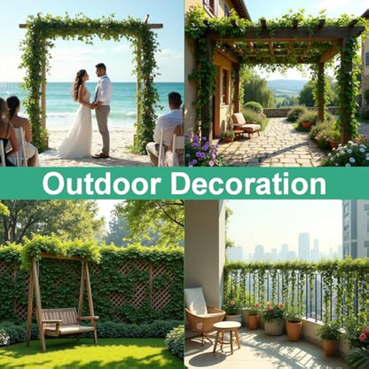 DazSpirit 12Pcs Artificial Ivy Vines, 84 Ft Artificial Ivy Leaf Garland, Fake Vine Leaves Hanging Plants, Ivy Plant, Vines for Bedroom, Wedding, Home, Kitchen, Garden, Party, Office, Wall Decoration