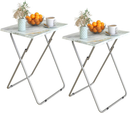 Small Folding Table, Folding Coffee Tables, Side Table 2 Set, TV Tray Table