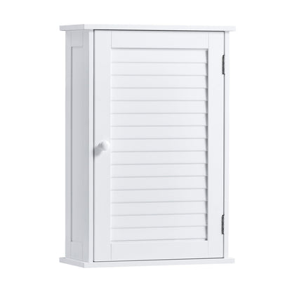 Bath Vida Bathroom Cabinet Single Door Shutter Wall Mounted Storage, White
