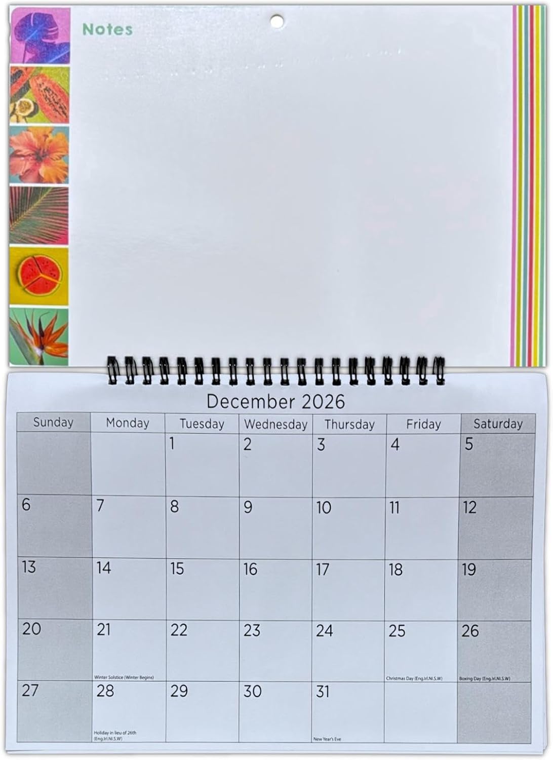 2026 Monthly Memo Board Wall Calendar Family Organiser Shopping List Pad & Pen Random (2026)
