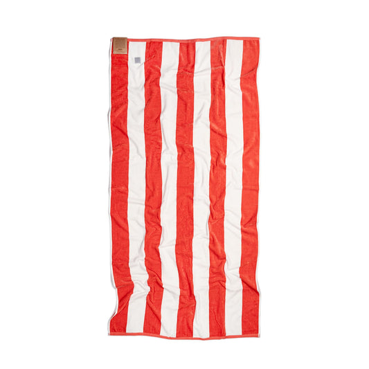 MOMOMUS 100% Velour Cotton Beach Towels for Adults - Cabana Stripe, Soft, Ultra-Absorbent - Quick Dry Beach Towels for Adults - Orange, 90x180 cm