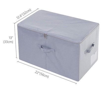 Amonsen Pack of 2, Stackable Rigid Storage Containers, Fits Most Wardrobe Closet, Light Gray