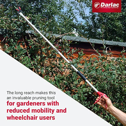 Darlac Snapper 1000mm Reach Pruner - Lightweight, Razor Sharp & Strong Ideal for Pruning, Deadheading & Collecting Fruit - Right & Left Handed Use - Perfect for Disabled Gardeners & Wheelchair Users