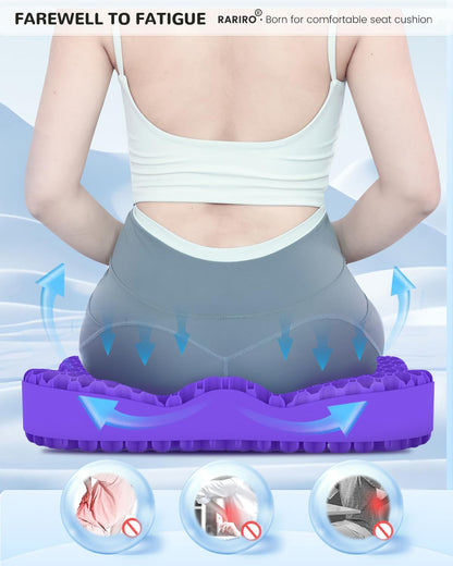 Extra19.7" Honeycomb Gel Seat Cushion, Pressure Relief for Long Sitting