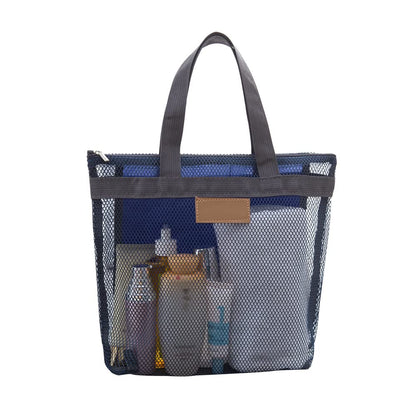 Mesh Shower Caddy Bag, Quick Dry Portable Tote Bag and Inner Pocket, Lightweight Bath Organizer for College Dorm Bathroom, Swimming, Gym, Beach