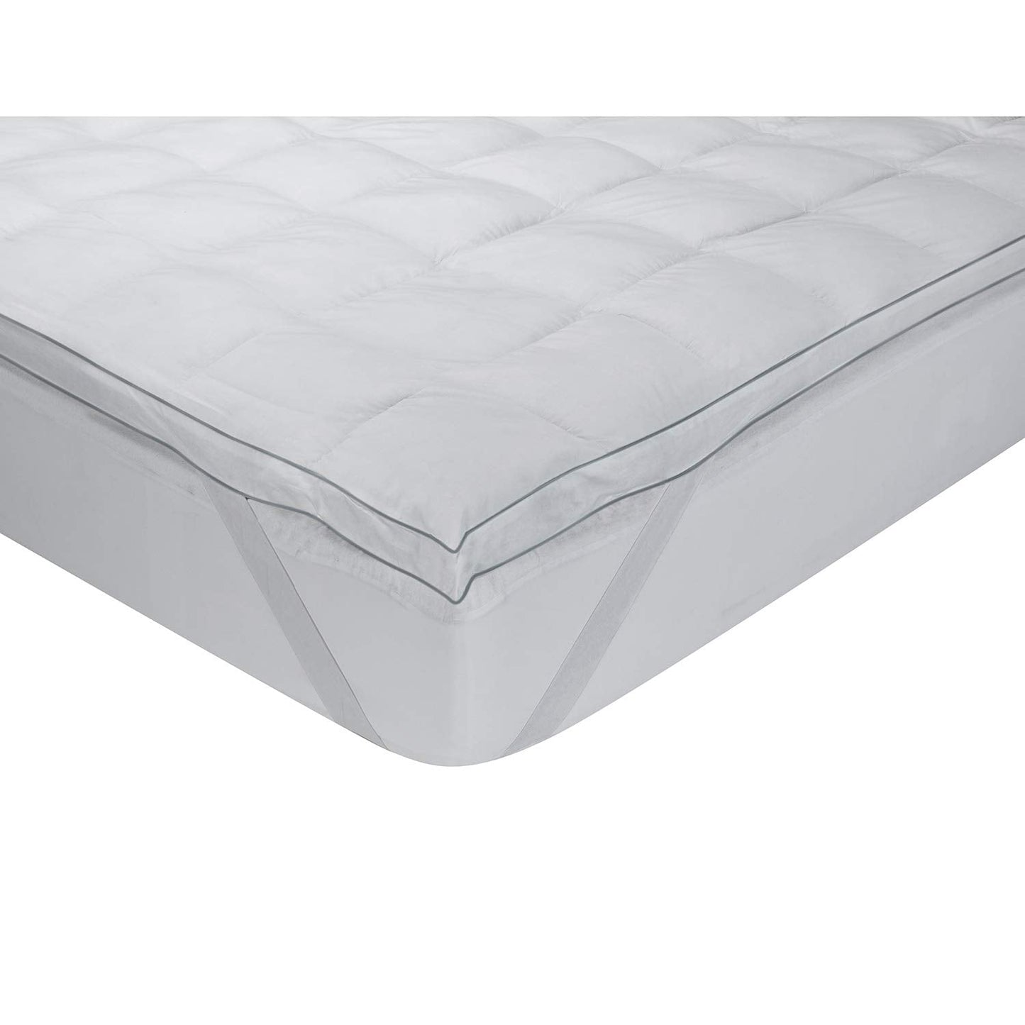 Classic Blanc Topper/Mattress Topper Goose Down extramullido, Cotton Cama 200-200 x 200 cm white