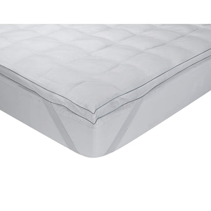 Classic Blanc Topper/Mattress Topper Goose Down extramullido, Cotton Cama 200-200 x 200 cm white