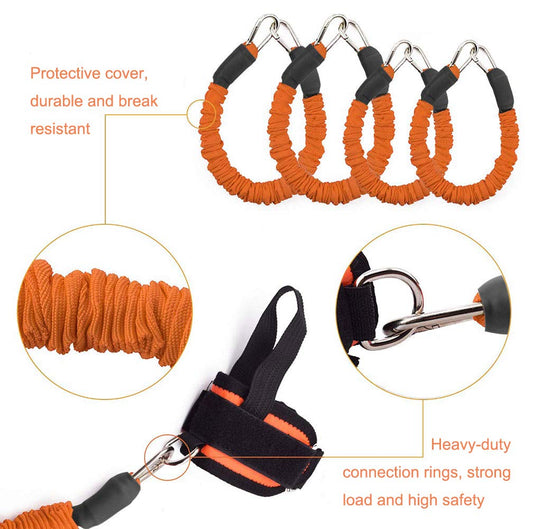 Leg Strength and Agility Training Strap System Strength Training Rope for Football Basketball Taekwondo Yoga Boxing Equipment (Orange)