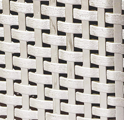 CURVER Style Rattan Effect Kitchen, Living room, Bathroom, Bedroom, Utility Small Rectangular Storage Basket 6 Litres - White