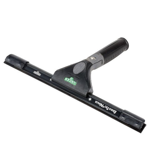 UNGER ErgoTec Ninja Squeegee 40 35cm - Large Squeegee Blade, Aluminum Channel & Rubber Grip Handle - Window Cleaning Equipment, Black