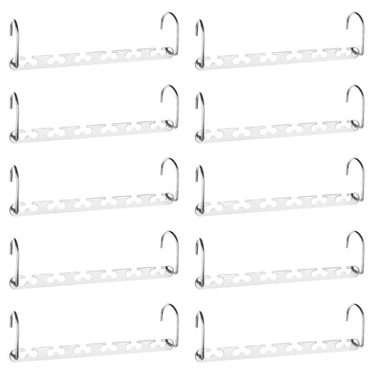 RAINBERG 10 Pack Metal Magic Hangers Space Saving Hangers Closet Space Saving Wardrobe Clothing Hanger Organizer, Updated Hook Design. (10)