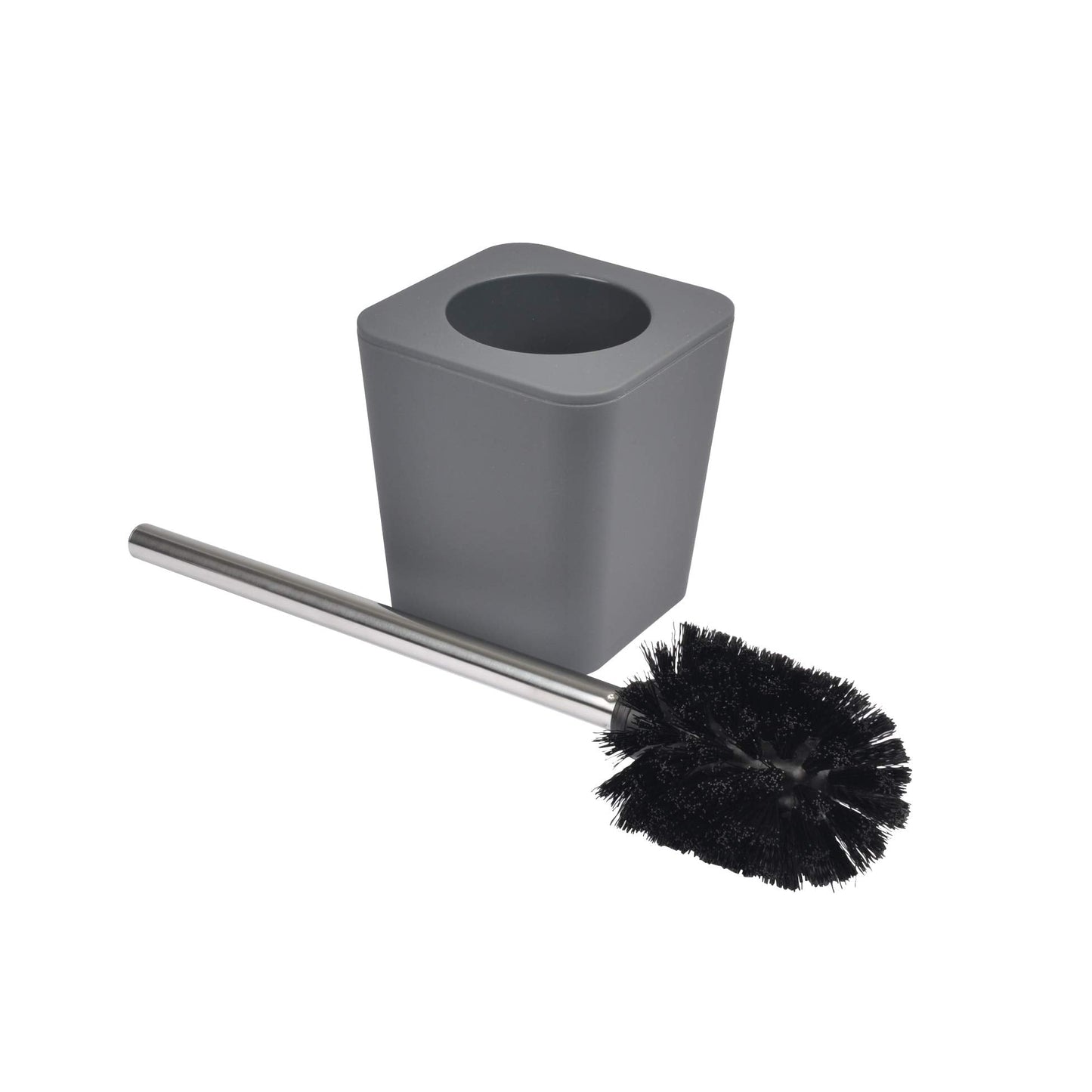 Douceur d'Int?rieur Soft Touch Toilet Brush Holder, 11.5 x 11.5 x 5.5 cm anthracite
