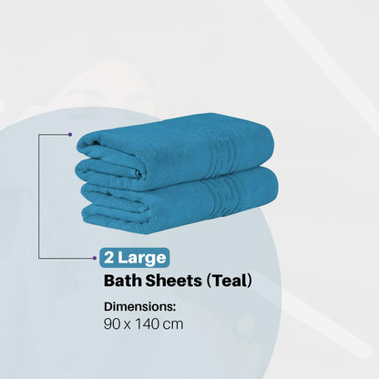 Indus Textiles Bath Sheets Large x 2-100% Egyptian Ring Spun Cotton Highly Absorbent and Soft