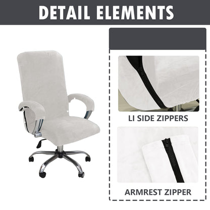 Bestenrose Velvet Office Chair Cover Stretch Computer Desk Armchair Covers