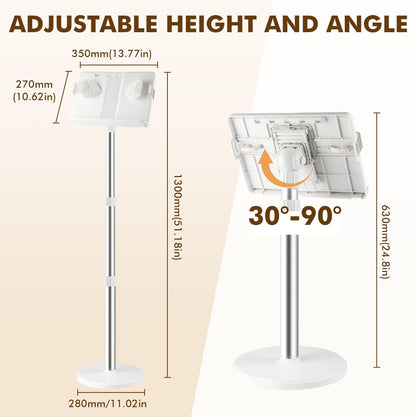 Lectern Podium Stand Adjustable 63~130cm Portable Standing Desk Table