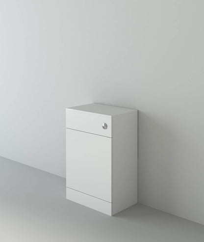 VeeBath Linx BTW Back to Wall WC Toilet High Gloss White Bathroom Furniture Concealed Cistern Cabinet Unit - 500 x 330mm