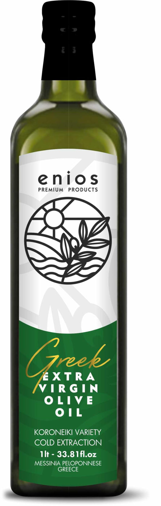 Enios Kalamata Greece 1L Premium Quality, Low Acidity, Cold/First Press Extra Virgin Olive Oil. Harvest 2025. Best Before: Jan-2027