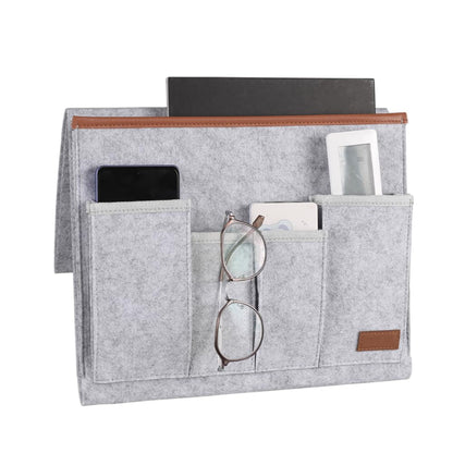 DONGKER Sofa Armrest Organizer, Armrest Caddy Holder Multi-Pocket Design for Magazine Tablet Snacks Books Pen Phone Remote Control
