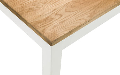 Julian Bowen Coxmoor Coffee Table, Ivory and Oak - H48 x W120 x D60cm