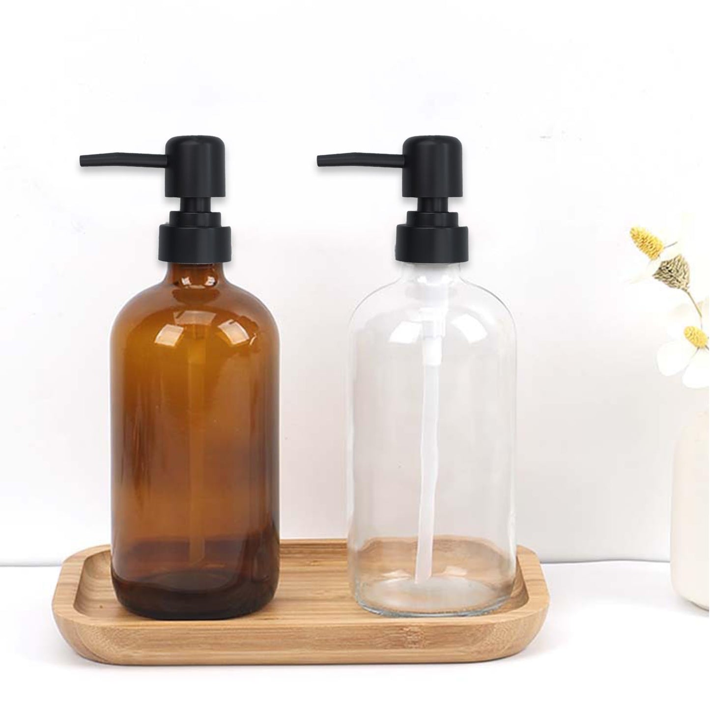 2Pcs Bathroom Soap Dispenser,Replacement Pump,28mm Thread,ABS,Bright Silver