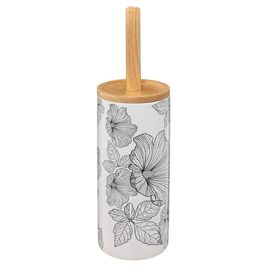 Five Blackflora Ceramic Toilet Brush with Holder