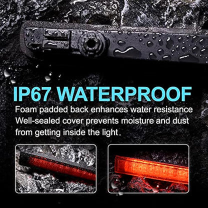 njssjd 2pcs LED Third Brake Light High Mount Stop Lamp for V-W T5 T6 T6.1 Transporter Panel Van Multivan Caravelle (with Rear Twin Doors) Rear Central High Level 3rd Brake Light Smoke Lens