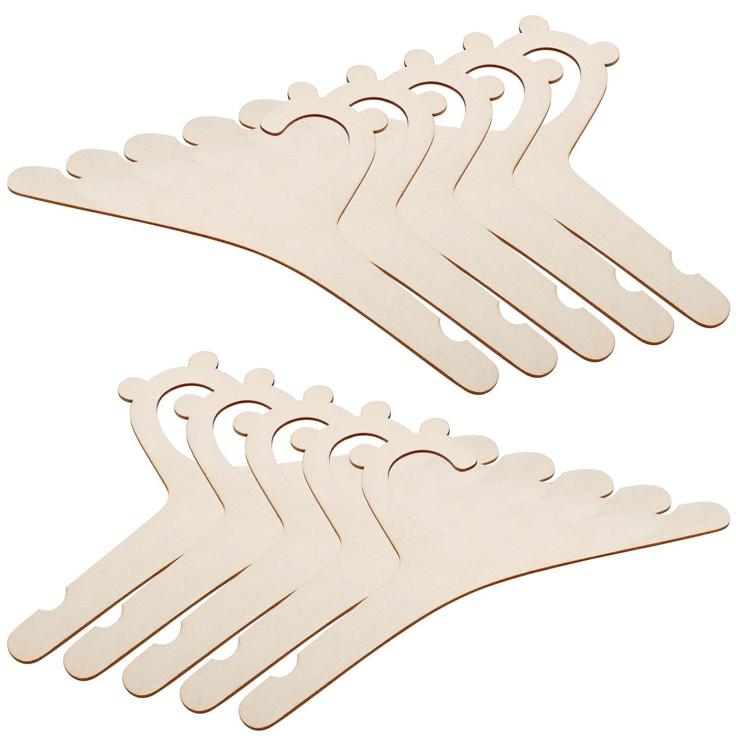 10 Pcs Baby Hangers, Wooden Baby Coat Hangers with Cute Bear Ears, Cute Toddler Infant Children Kids Clothes Hanger